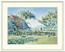 【お得クーポン配布中】世界の名画牧草地 コンブラ・ル・シャトー シニャックF8 61×49.5cm手彩仕上 高精細巧芸美術画インテリア 額入り 額装込 アート ギフト 巣ごもり 油絵