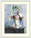 【お得クーポン配布中】世界の名画花のブーケ ピサロF4 42×34cm手彩仕上 高精細巧芸美術画インテリア 額入り 額装込 アート ギフト 巣ごもり 油絵
