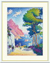 【お得クーポン配布中】世界の名画ノーリ岬 シニャックF8 61×49.5cm手彩仕上 高精細巧芸美術画インテリア 額入り 額装込 アート ギフト 巣ごもり 油絵