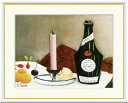 【お得クーポン配布中】世界の名画ピンクのろうそく ルソーF8 61×49.5cm手彩仕上 高精細巧芸美術画インテリア 額入り 額装込 アート ギフト 巣ごもり 油絵