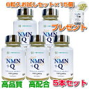 NMN+Q 180粒 5個セット6粒サンプル×15袋プレゼントエヌエムエヌ プラス キューサーチュイン遺伝子 NAD ケルセチン 難消化性デキストリン サプリメ...