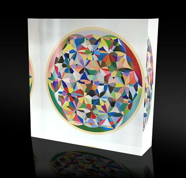 クリスタルクスリエダイヤ 大サイズ10cm×10cm×3cm奇跡のコイルBLACK EYEブラックアイの医学博士丸山修寛監修◎