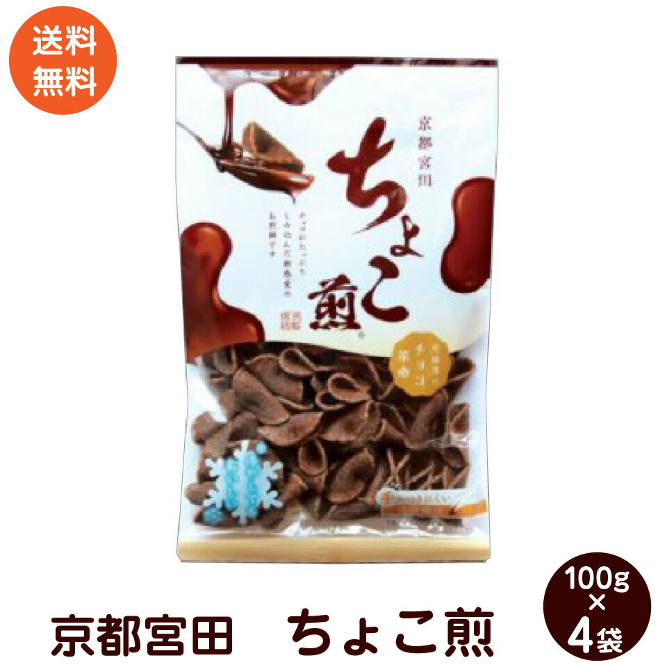 京都宮田 ちょこ煎 100gx4袋 チョコ 京都の新感覚のお煎餅 ポスト投函便 訳あり