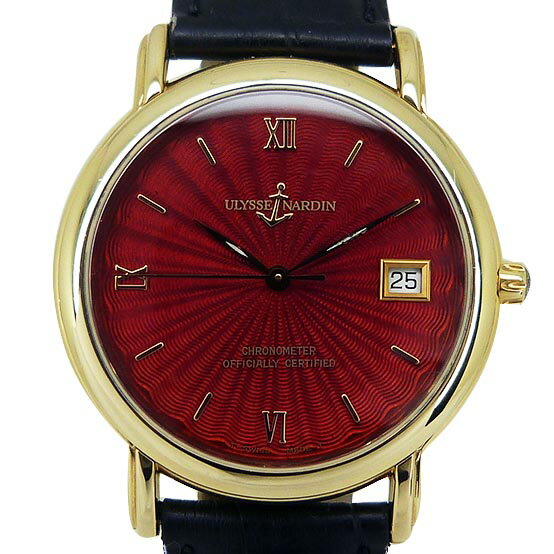 ユリスナルダン【ULYSSE NARDIN】 131-77-9 サンマルコ クロノメーター レッドエナメル YG【中古】