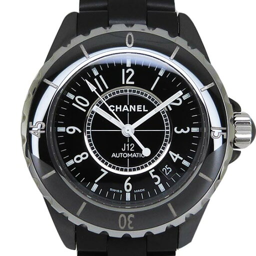 シャネル【CHANEL】 H0684 J12 オートマティック 38mm ラバーブレス ブラック【中古】 シャネル【CHANEL】 H0684 J12 オートマティック 38mm ラバーブレス ブラック【中古】