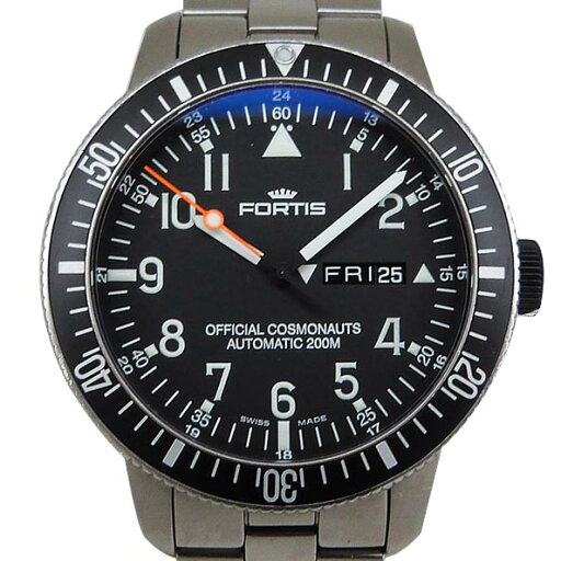 フォルティス【FORTIS】 658.27.11M B-42 コスモノート デイデイト ブラック チタン【中古】 フォルティス【FORTIS】 658.27.11M B-42 コスモノート デイデイト ブラック チタン【中古】
