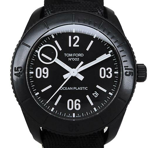 Rakuten - トムフォード【TOM FORD】 TF0120248283 N.002 オーシャンプラスチックスポーツ オートマティック ブラック【中古】