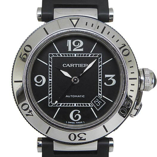 カルティエ【Cartier】 W31077U2 パシャ シータイマー SS×ラバー【中古】