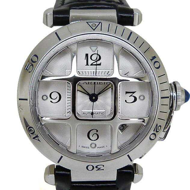 B, F, H, P, V - カルティエ【Cartier】 W3105955 パシャ38 コンベックスグリット オートマティック OH済【中古】