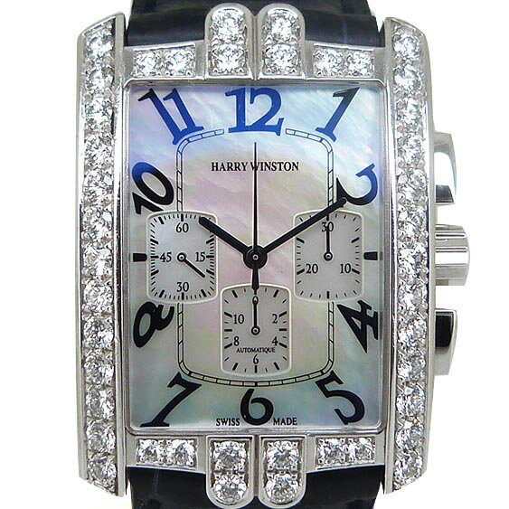 Rakuten - ハリーウィンストン【HARRY WINSTON】 330/MCAWL.MB1/D3.1 アヴェニューC クロノグラフ WG×ダイヤ【中古】