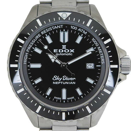 エドックス【EDOX】 80120-3NM-NIN スカイダイバー ネプチュニアン オートマティック ブラック【中古】