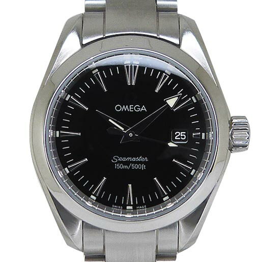 Sea Master - オメガ【OMEGA】 2577.50 シーマスター アクアテラ ブラック レディース QZ【中古】