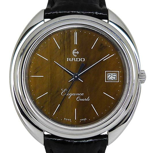 ラドー【RADO】 729.2003.4 エレガンス ウッドダイヤル QZ【中古】