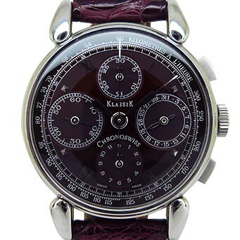 クロノスイス【CHRONOSWISS】 CH7403 クラシック クロノグラフ ボルドー【中古】