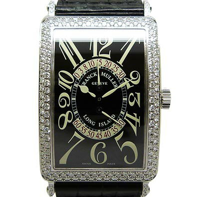 フランクミュラー【FRANCK MULLER】　1100DSR　ロングアイランド　ビーレトログラード　セコンド　WG×アフターダイヤ【中古】