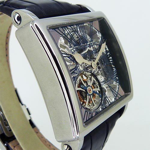 ロジェデュブイ【ROGER DUBUIS】 G40 ゴールデンスクエア トゥールビヨン チタン スケルトン 手巻 世界限定280本【中古】
