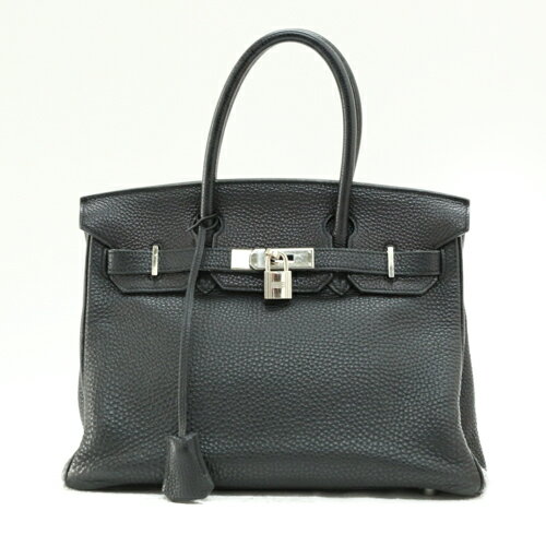 【中古】 エルメス HERMES バーキン 30 トリヨンクレマンス スターマーク □J刻 シルバー金具 ハンドバッグ レザー レディース ブラック ノアール 黒 【ユーズド】i202008005のサムネイル