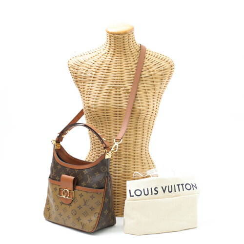 未使用 ルイヴィトン Louis Vuitton ホーボー・ドーフィーヌPM モノグラムリバース M45194 ショルダーバッグ 2way ハンドバッグ レザー レディース ブラウン キャメル 茶色 バイカラー i202011319のサムネイル