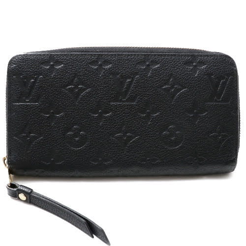 ルイヴィトン LOUIS VUITTON ジッピー・ウォレット モノグラムアンプラント M61864 長財布 ラウンドファスナー ノワール レザー メンズ レディース 黒 ブラック tklv160
