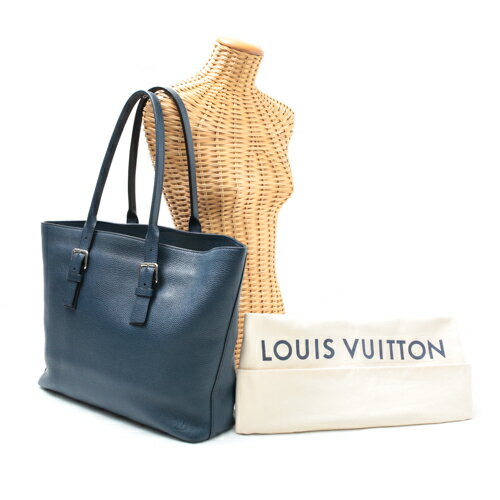 ルイヴィトン LOUIS VUITTON カバ・ヴォワヤージュ M41804 トートバッグ 肩掛けトリヨンレザー レディース メンズ ビジネス 紺 ネイビー ネイビー e099