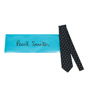 未使用ポールスミス Paul Smith ネクタイ シルク フラワー ドット柄 花柄 剣幅8cm ビジネス ギフト プレゼント メンズ ネイビー maf01623