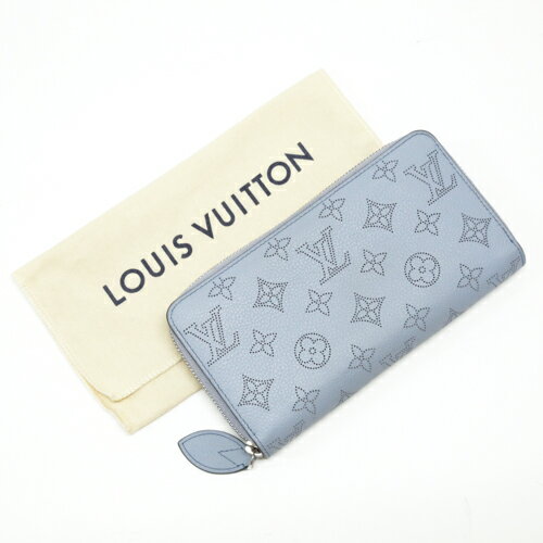 ルイヴィトン LOUIS VUITTON ジッピーウォレット モノグラム マヒナ 長財布 ラウンドファスナー M67410 レザー レディース ブルーホライゾン (ライトブルー) 美品 mag07021のサムネイル