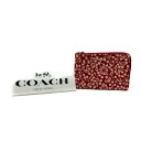 コーチ COACH ポーチ レザー 28339G 小物入れ カードケース コスメポーチ ハート 柄 レディース レッド / ピンク 極美品 中古 mah0502...