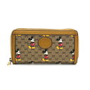 グッチ GUCCI ジップアラウンドウォレット レザー PVC ディズニーコラボ 602532 長財 ...