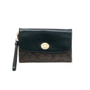コーチ COACH クラッチバッグ レザー PVC シグネチャー F24280 セカンドバッグ ウォレット 長財布 メンズ レディース ブラウン / ブラック ...