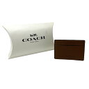 コーチ COACH カードケース マネークリップ付 レザー F75459 パスケース メンズ レディース ブラウン 新品同様 中古 mal22006