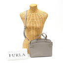 訳アリ フルラ FURLA アガタM ハンドバッグ レザー PVC 916527ショルダーバッグ 2WAY 斜めかけ レディース グレー 中古 mam29005