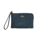 コーチ COACH マルチポーチ レザー PVC リストレット 58032 小物入れ レディース メンズ ネイビー 美品 中古 man26041