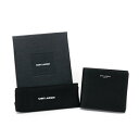 サンローラン 財布 レディース 未使用・展示品 サンローラン SAINT LAURENT ポルトフォイユホーム モノグラム グレインレザー 二つ折り財布 396307 ミディアムウォレット メンズ レディース ブラック mao06021