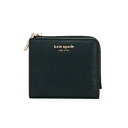 ケイトスペード Kate Spade シルビア ミニ ウォレット レザー PWRU7250 二つ折り財布 コンパクトウォレット ミディアムウォレット レディース ブラック 美品 中古 map07013