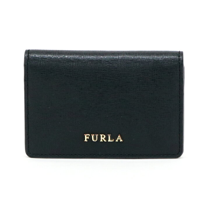 フルラ FURLA バビロン カードケース レザー PVC PS04 B30 874701 名刺入れ パスケース レディース ブラック 中古 maq05002