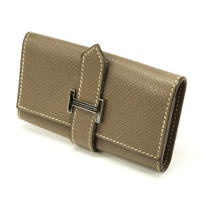 【ABランク】 エルメス HERMES ベアン キーケース エプソン (レザー) SV金具 □L刻...