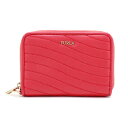 フルラ FURLA スモール ジップ アラウンド ウォレット スウィング レザー PCS0 コインケース ラウンドファスナー ミディアムウォレット レディース ピンク 美品 中古 mav20004