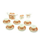 ウェッジウッド WEDGWOOD ティーセット ( ティーポット・クリーマー・シュガーポット&ティーカップ・ソーサー ) 6客 イギリス製 廃盤品 FRANCE...