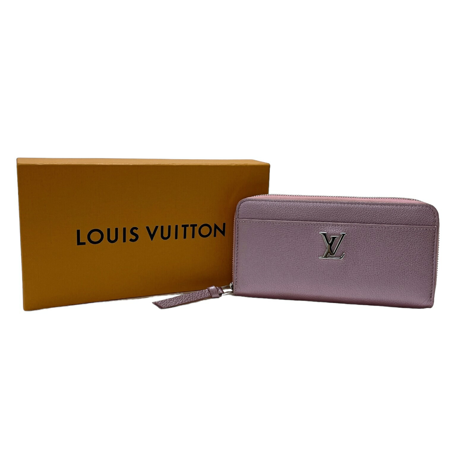 ルイヴィトン LOUIS VUITTON ジッピー ロックミー カーフレザー M69812 長財布 ラウンドファスナー ロングウォレット レディース クリスタルローズ (ピンク) 美品 中古 mab02006