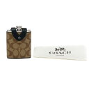 【Aランク】 コーチ COACH フラスコ イン シグネチャー PVC / レザー / ステンレス CE786 ウイスキー ボトル ケース スキットル カバー ...