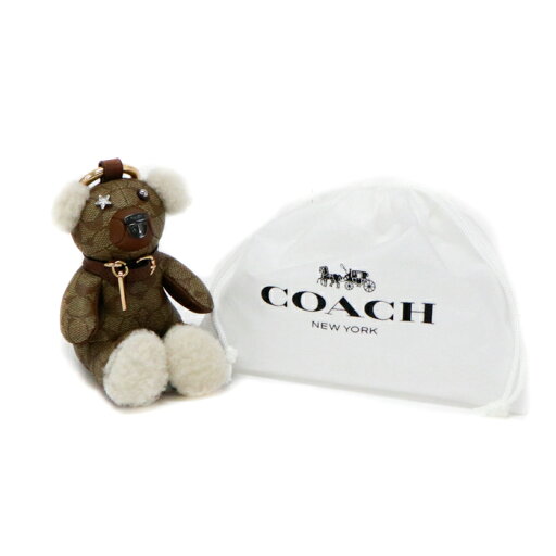 コーチ COACH ベア バッグ チャーム PVC / レザー / シアリング シグネチャー 77676 クマ キーホルダー キーリング チャーム アクセサリー レディース メンズ ベージュ / ホワイト 極美品 中古 mbb06014 コーチ COACH ベア バッグ チャーム PVC / レザー / シアリング シグネチャー 77676 クマ キーホルダー キーリング チャーム アクセサリー レディース メンズ ベージュ / ホワイト 極美品 中古 mbb06014