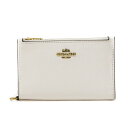 コーチ COACH ジップ チェーン カード ケース カラーブロック クロスグレイン レザー C0160 二つ折り財布 コインケース ミディアムウォレット コンパクトウォレット パスケース レディース メンズ アイボリー / マルチカラー 美品 中古 mbb16011