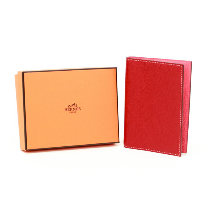 【SAランク】 エルメス HERMES アジェンダGM ヴェルソ シェーブル (レザー) SV金具 □P刻印 2012年 手帳カバー パスポートケース ステーショナリー ケース レディース レッド / ピンク 極美品 中古 mbb16023のサムネイル