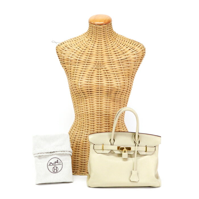 【ABランク】 エルメス HERMES バーキン30 スイフト (レザー) GD金具 □N刻印 2010年 ハンドバッグ 手提げかばん ビジネスバッグ レディース メンズ ベージュ 中古 mbb19009のサムネイル