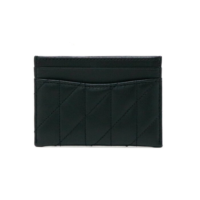 【Sランク】 コーチ COACH カード ケース ピロー キルティング ナッパ レザー CM434 パスケース カードホルダー 定期入れ メンズ レディース ブラック 新品同様 中古 mbf23010