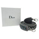 【Aランク】 クリスチャン ディオール Christian Dior レディディオール ショルダーストラップ レザー ビジュー バンドリエール バッグアクセサリ...
