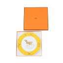 【Aランク】 エルメス HERMES プレート 大皿 25.5cm 陶磁器 コッカースパニエル ドッグ / 犬 柄飾り皿 食器 皿 レディース メンズ ホワイト...