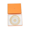 【Aランク】 エルメス HERMES モザイク ヴァンキャトル デザートプレート 陶磁器 中皿 洋食器 メンズ レディース ゴールド / ホワイト 美品 中古 ...