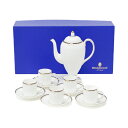 【SAランク】 ウェッジウッド WEDGWOOD キャベンディッシュ / CAVENDISH デミタスカップ & ソーサー 5客 ティーポット セット ボーンチ...