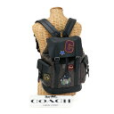 【Aランク】 コーチ COACH ハドソン バックパック シグネチャー キャンバス ウィズ スーベニアパッチ PVC / レザー パッチワーク C6633 リュ...